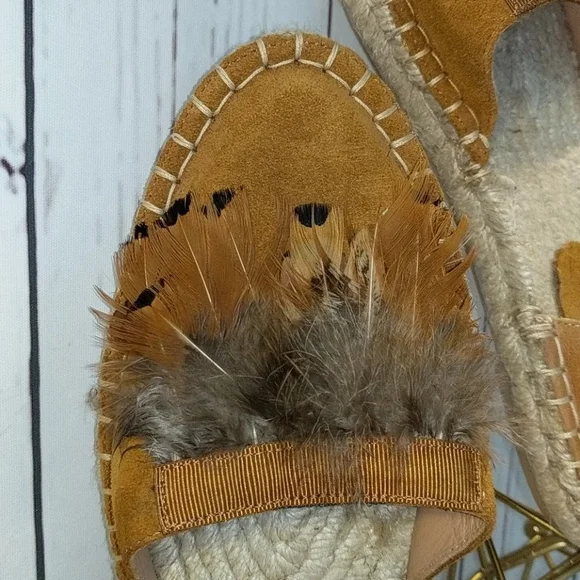 Camila's Feather Boho Chic Espadrilles Women's 7.5/8 - Picture 5 of 16